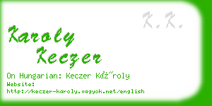 karoly keczer business card